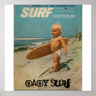 Poster surf bébé, Surf bébé