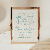 Surf bleu bébé à bord Baby shower Maman Osa Bar