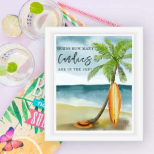 Poster Surf - Combien y a-t-il de bonbons dans le bocal
