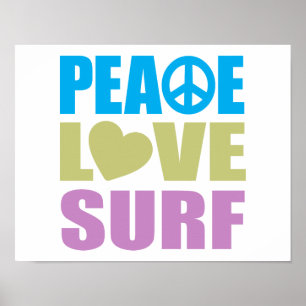 Poster Surf d'amour pour la paix