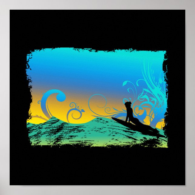 Poster Surf fille (Devant)