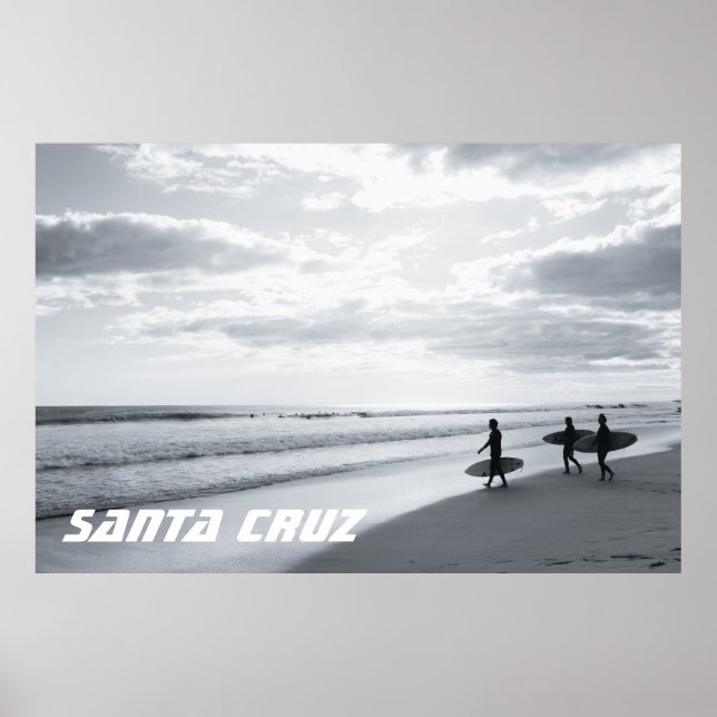 Poster Surf père Noël Cruz Californie (Devant)