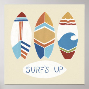 Poster Surf ! Planches de surf