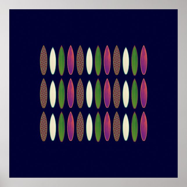 Poster surf planches murs (Devant)