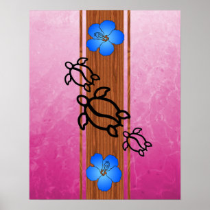 Poster Surf Retro Honu