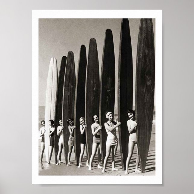 Poster Surf USA avec The Long Board sur (Devant)