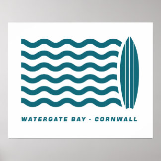 Poster Surf Watergate Bay à Cornwall