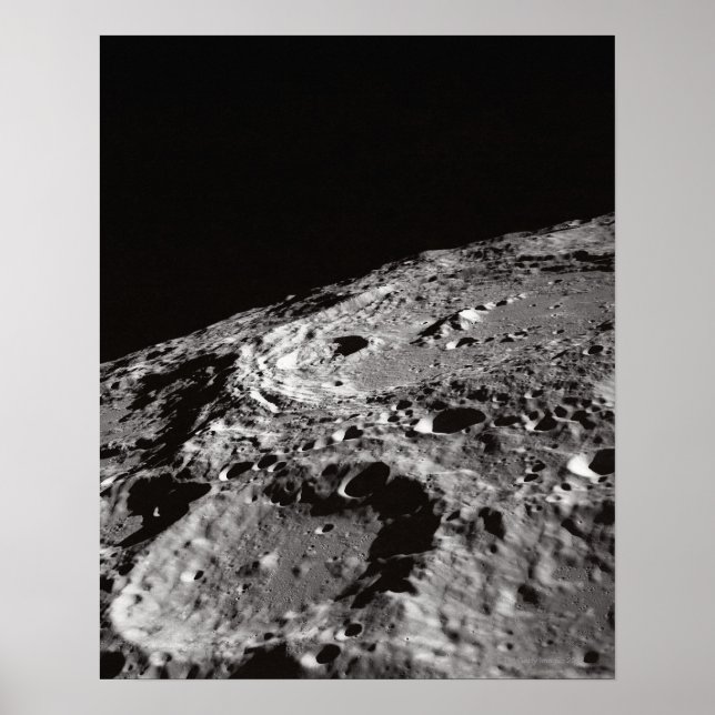 Poster Surface de lune et Horizon (Devant)