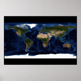 Poster Surface terrestre 78x52 (72x48)