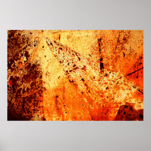Poster Surfaceabstraite en métal rouillé, vieillissant, d