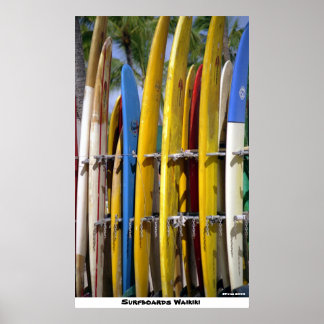 Poster Surfboards Waikiki