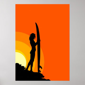 Poster Surfer Girl