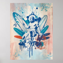 Poster surfer poseidon