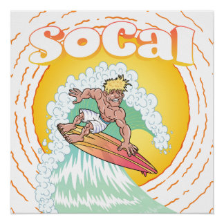 Poster Surfer SoCal