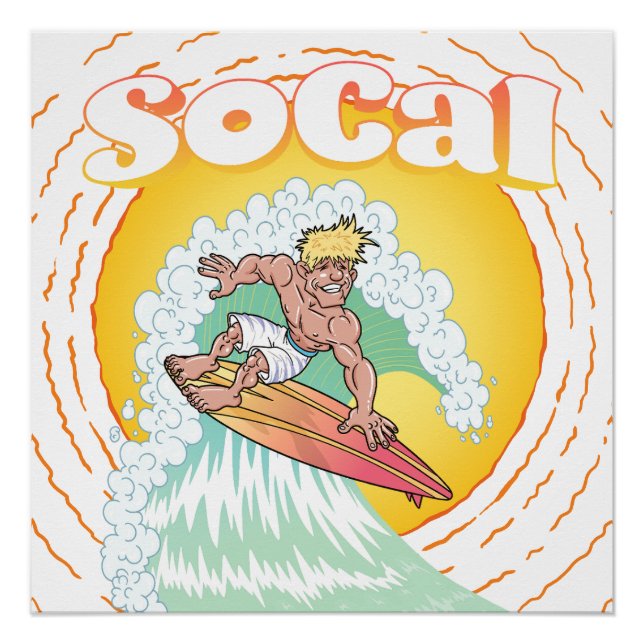 Poster Surfer SoCal (Devant)