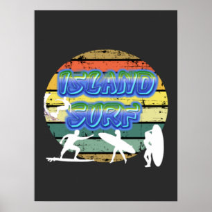 Poster Surfers vintages