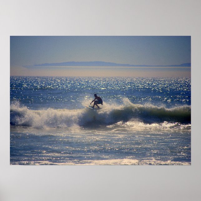 Poster Surfeur à Huntington Beach, Californie (Devant)