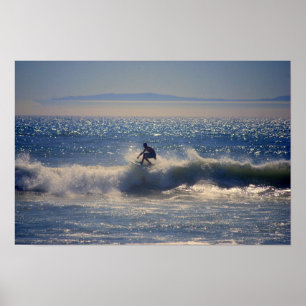 Poster Surfeur à Huntington Beach, Californie