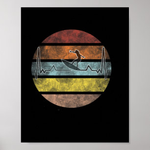 Poster Surfeur surfant sur une vague Wing Foiling Surf Su