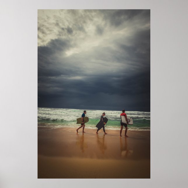 Poster Surfeurs Rétro 2. (Devant)