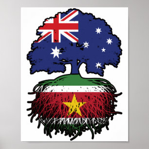 Poster Suriname Surinamais Australie Australie racine arb