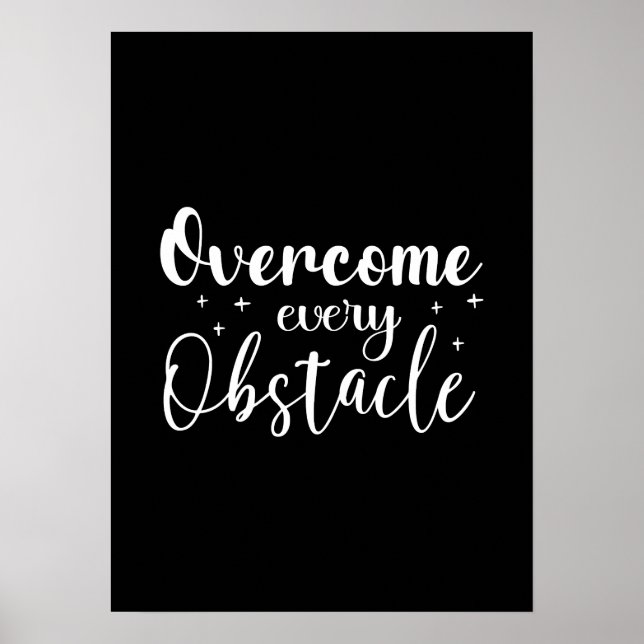 Poster Surmonter Chaque Obstacle - Gymnase, Hustle, Succè (Devant)