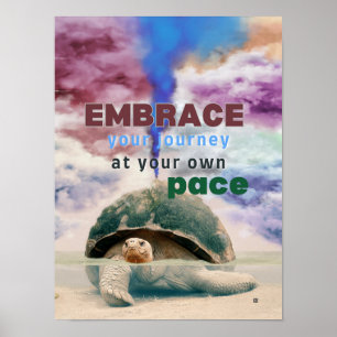 Poster Surreal art Inspiration Turtle citation