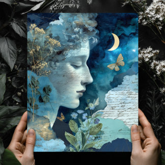 Poster Surreal Fantasy Celestial Night Sky Wall Art