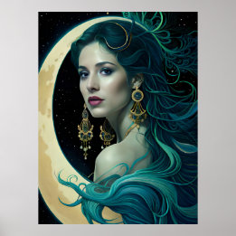 Poster Surreal Imaginaire Fantastic Girl Art Ai