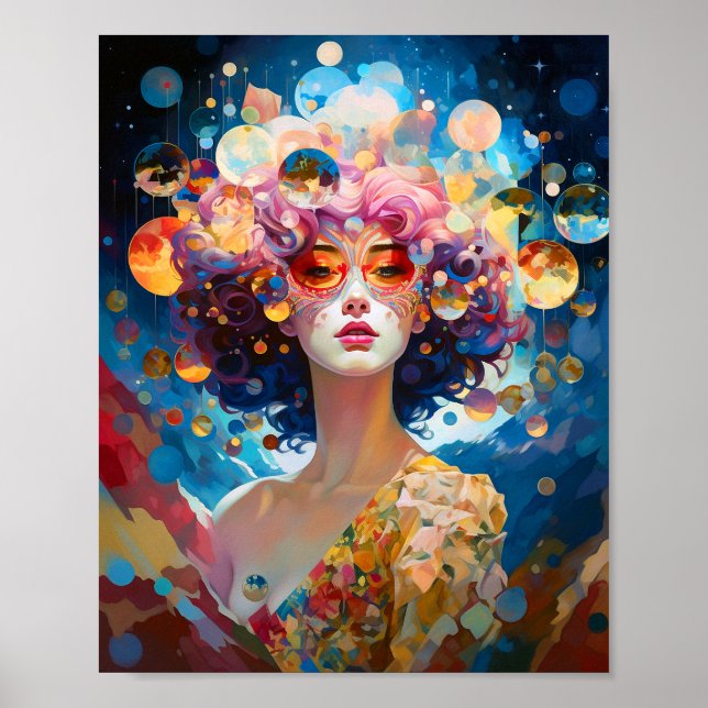 Poster Surreal Lady Imaginaire Art (Devant)