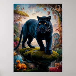 Poster Surreal Panther Safari