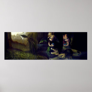 Poster Surréalisme féerique d'imaginaire d'IMPRESSION