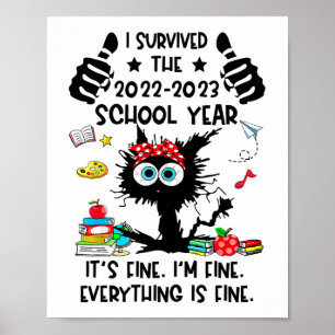 Poster Survécu 2022-2023 Année Scolaire Bonne Dernière Jo