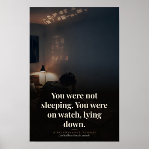 Poster Surveillance, Allongé Citation de Livre Art