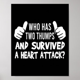 Poster Survivant de crise cardiaque Maladie cardiaque Byp