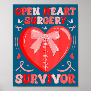 Poster Survivant de la chirurgie à cœur ouvert guerrier m
