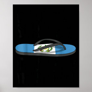 Poster Survivant des Chancla Guatemala Drapeau guatémaltè