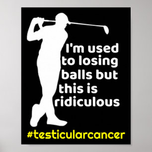 Poster Survivant drôle du cancer des testicules joueur de