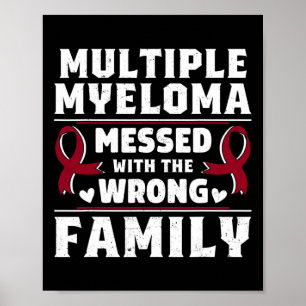 Poster Survivant du cancer du sang Ruban de sensibilisati