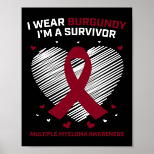 Poster Survivant du cancer du sang, sensibilisation au my