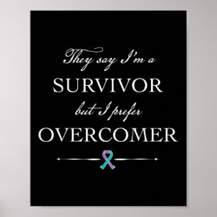 Poster Survivant du suicide - Je préfère survivant 