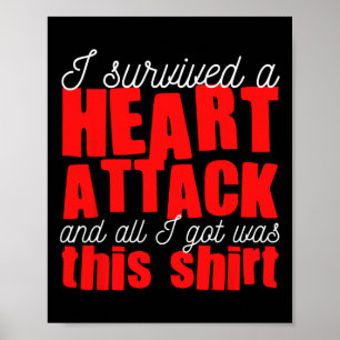 Poster Survivant d'une crise cardiaque maladie cardiaque 