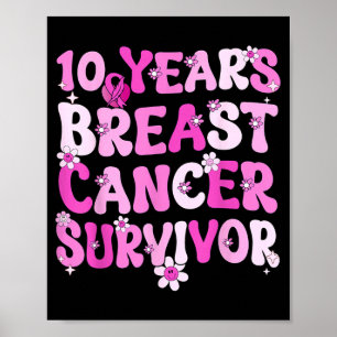 Poster Survivante du cancer du sein depuis 10 ans Cancer