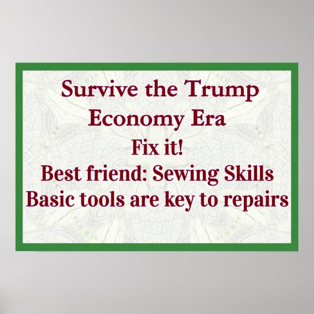 Poster Survive Trump Economy Fix It (Devant)