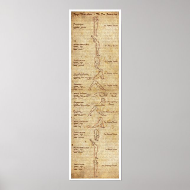 Poster Suryanamaskara - Salutation Soleil - Portrait (Devant)