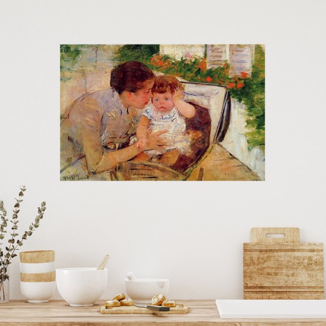 Poster Susan Le bébé réconfortant ~ Mary Cassatt (Cuisine)