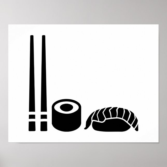 Poster Sushi bâtons sashimi (Devant)