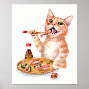 Poster Sushi Cat