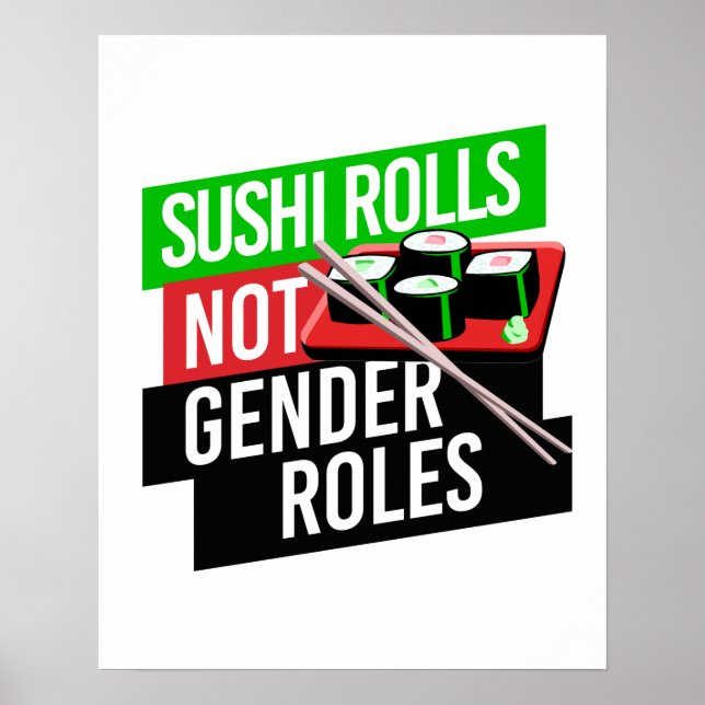 Poster Sushi Rolls pas les rôles de genre (Devant)