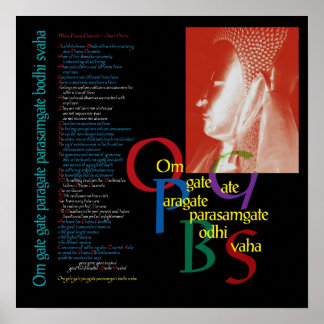 Poster Sutra du coeur - Bouddha